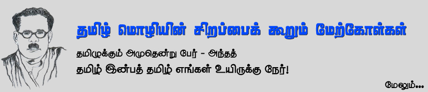 தமிழ் மொழியின் சிறப்பைக் கூறும் மேற்கோள்கள்